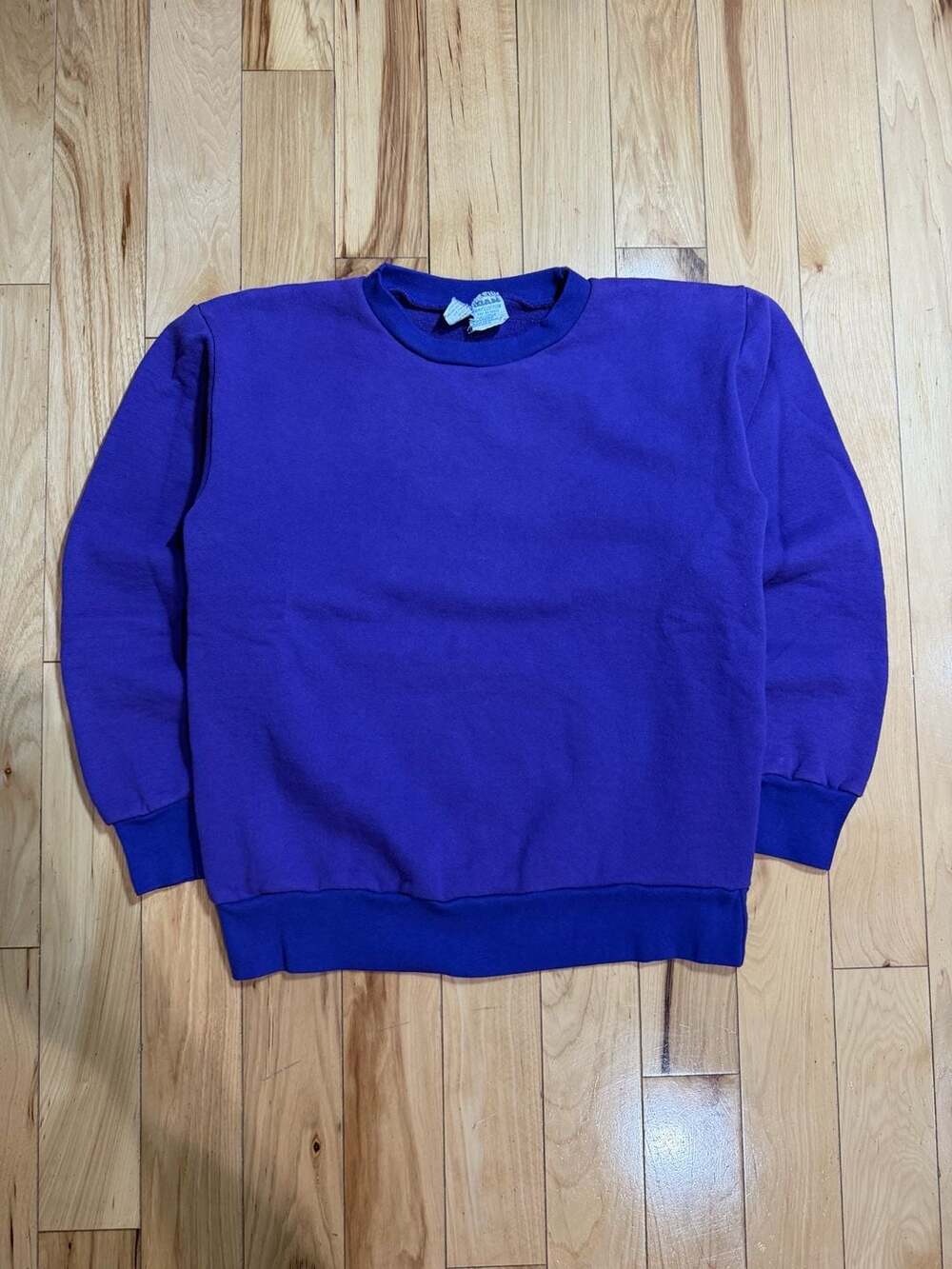 Vintage 90s Purple Two Tone Gildan Heavyweight Cotton Crewneck Sweatshirt